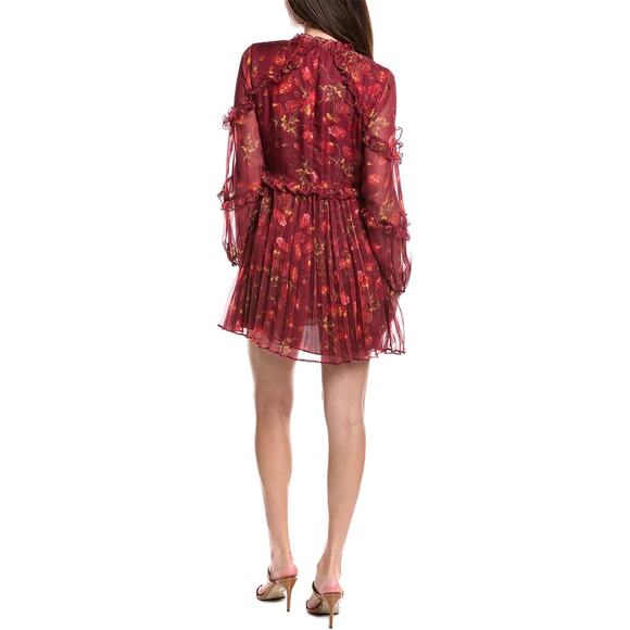 CINQ A SEPT Robin Floral Print Long Sleeve Minidress - Picture 7 of 11